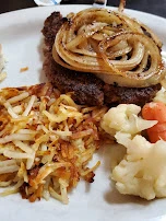 Hamburger Steak and Hashbrowns